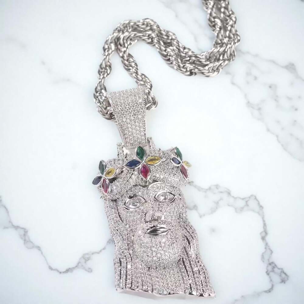 Title Jesus Head Pendant 8091